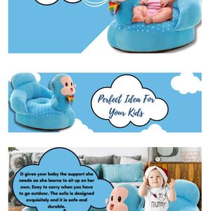 Cotton Baby Soft Plush Cushion Sofa Seat-Monkey