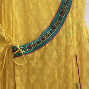 Yellow Anarkali Kurti