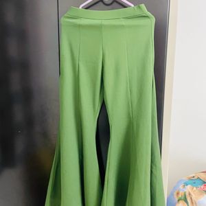 Stylish Bell Bottom Style Green Coord Set