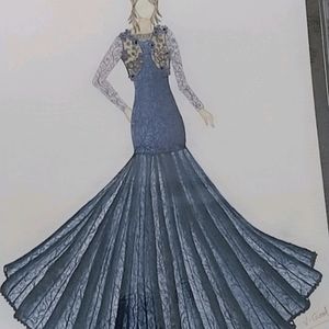 Designer Fish Cut Gown