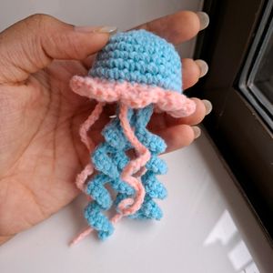 Jellyfish Crochet Keychain