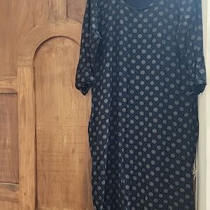 A Line Black Kurti