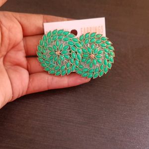 Sea Green Colour Big Size Partywear Studs