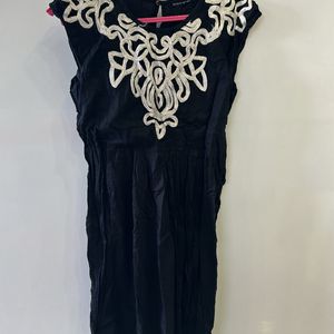 S Chemistry Black Dress With Embroidery