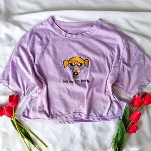 Powerpuff Girls Bubbles Oversized Crop Top