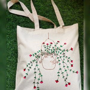 Hand painted tote bag