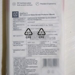 Oneplus 9 3D Tempered Glass Protector