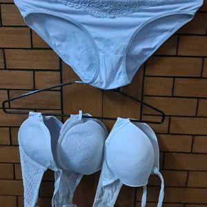 Combo Of Four Imported Fabric Bra N Panty