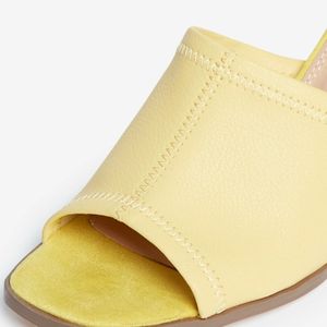 LUNA BLU by Westside Yellow Block-Heeled Mules