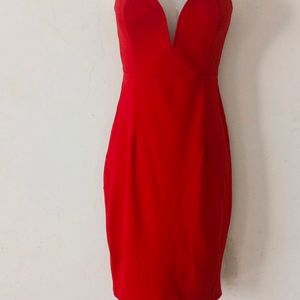 HOT RED CORSET BODYCON