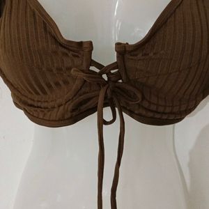 BROWN BRA