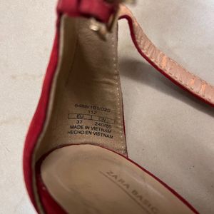 PRICE DROP! Imported red Zara heels (EU 37)