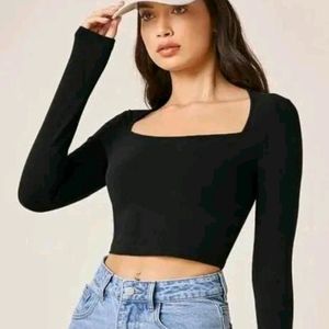 Black crop top