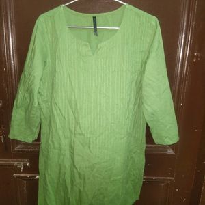 Women Office Wear Green Kurta Top