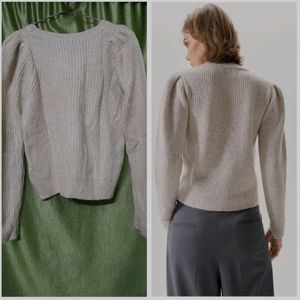 Beige Woolen Corchet TOP