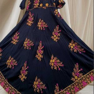 heavy embroidered gowm for women