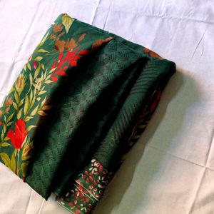 Green Floral Saree