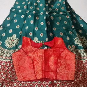 Banarsi Silk Lehenga With Readymade Blouse Dupatta