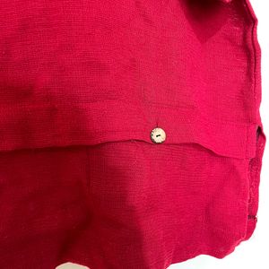 Red Khadi Top