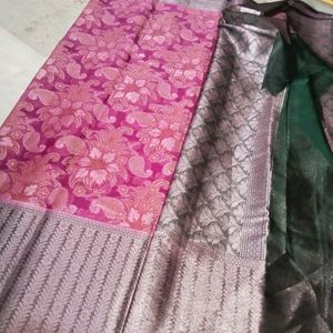 Banarasi Cotton Sarees With Unstitched Blouse