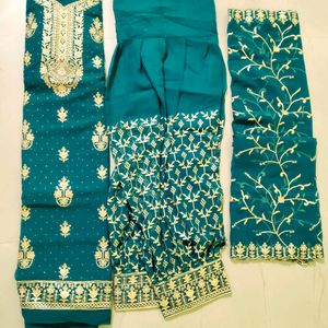 Stylish Afghani Pant Embroidered Suit