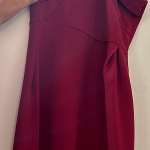 Sassafaras Women Maxi Maroon Dress