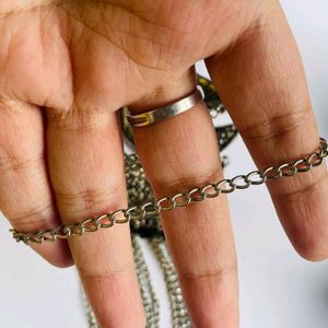 Combo Of Oxidized Necklace And Stone Ring