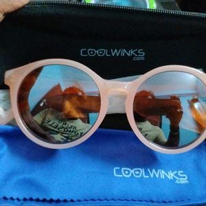 Pink Round Frame Sunglass For Women