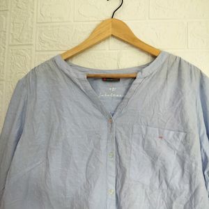 Blue Corian Thrifted Shirt