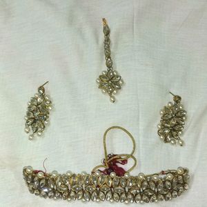 Stylish Jewellery Set And Clutcher Combo