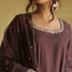 Velvet Kurta Set