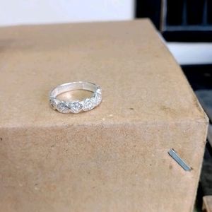 Diamond Ring Pure Silver