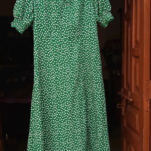 Urbanic Green Dress Side Cut