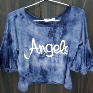 ANGELS BLUE CROP TOP (CASH ONLY)