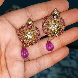 Purple Colour Earring