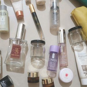 Luxury/ Drugstore Empties Bottles With Free Pouch