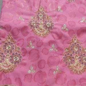 Royal Pink Chamki Saree