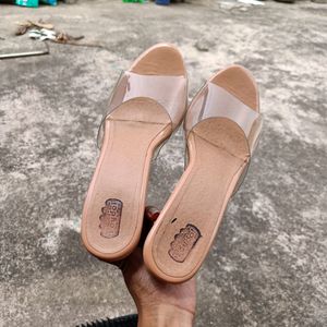 Transparent Block Heel Sandal