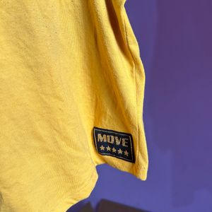 Mustard Yellow Hooded Crop Top