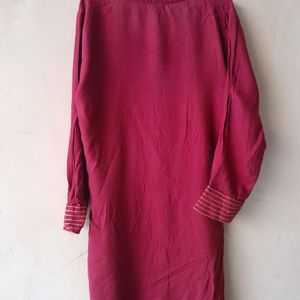 Women Red Casual Kurta