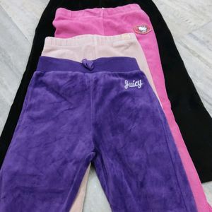 4 Combo Girls Warm Velvet Leggings