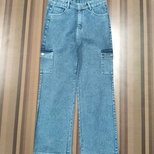 U-72 Size 30 Cargo Straight Women Denim Jeans