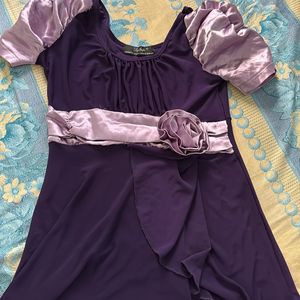 Purple Cute Rose Bow Top