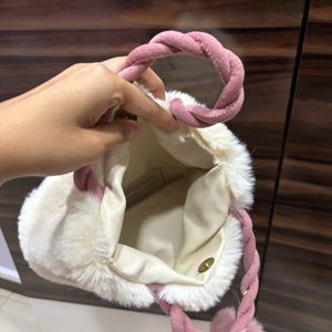 Cute White Fur Bag