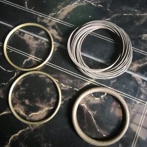 Set Of 4 Brass Bangles