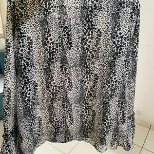 Honey Black White Animal Printed Top