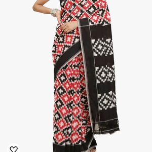 Pure Cotton Double Ikkat Saree