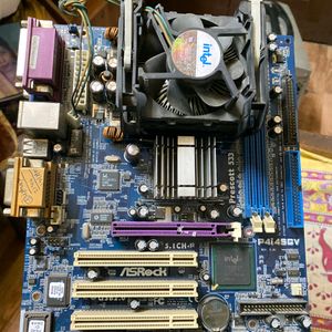 Motherboard With Intel Processor And Cooling Fan