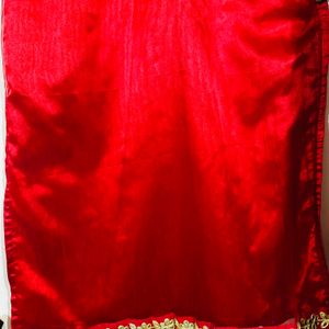 Red Churidar Top With Work For Women And Girls