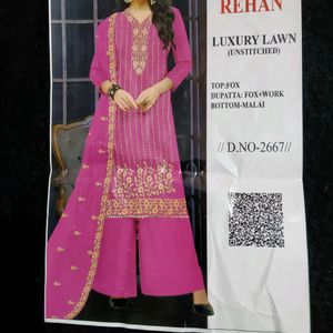 Pakistani Palazzo Semi Stitched Suit